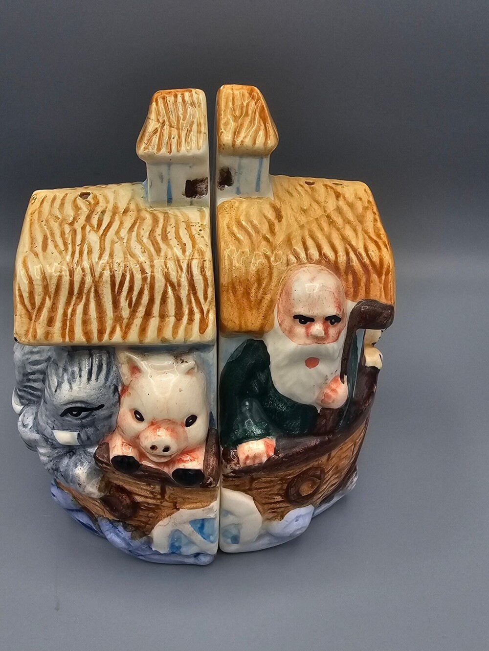 Vintage Ceramic Noah's Ark Salt and Pepper Shakers - Picture 3 of 7
